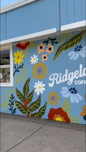 Abby painting a hand-painted mural on site — Scout Hill Co time-lapse